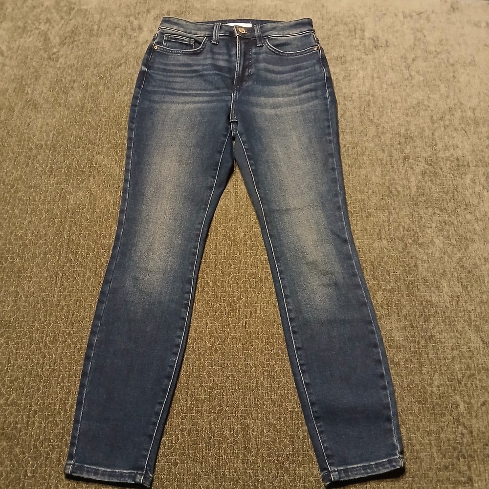 LC Lauren Conrad Womens Skinny Jeans Dark Wash High Rise Size 4 Denim